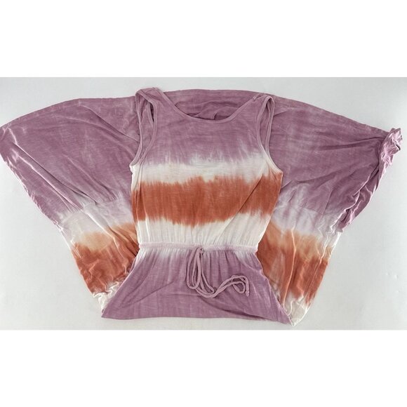 Knox Rose Lilac Tie Dye Sleeveless Tiered Flow Maxi Dress Size XS Boho Hippie - Picture 9 of 13